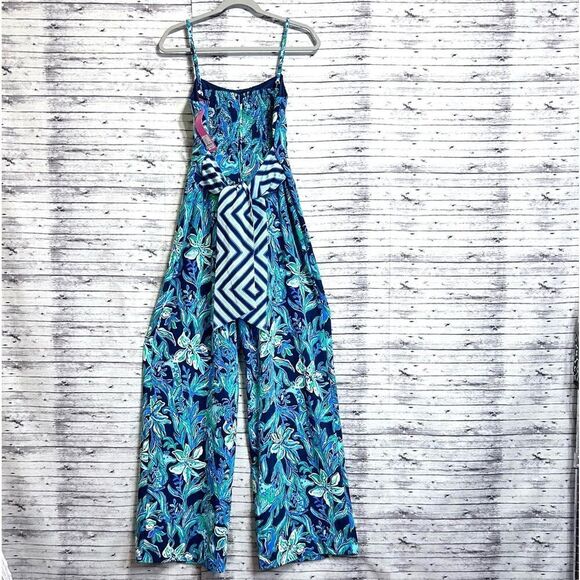 Lilly Pulitzer Nila Jumpsuit Take It Or Leaf It Engineered - Picture 4 of 11